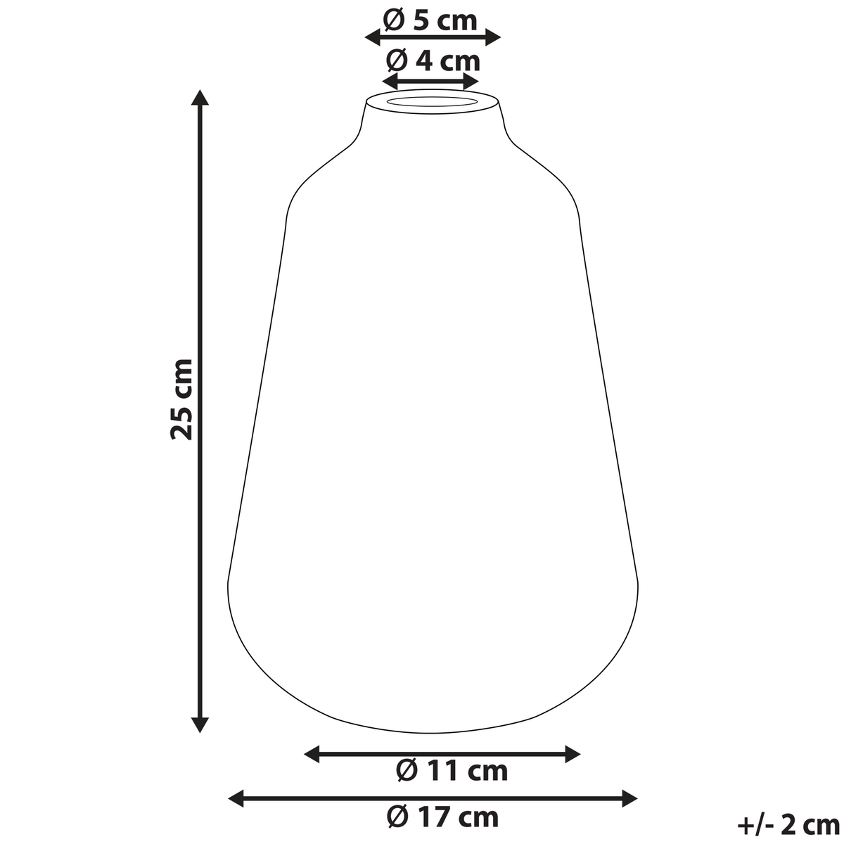 BLUMENVASE Steinzeug weiß Maroneia - Weiß, Stein (25cm) - Beliani