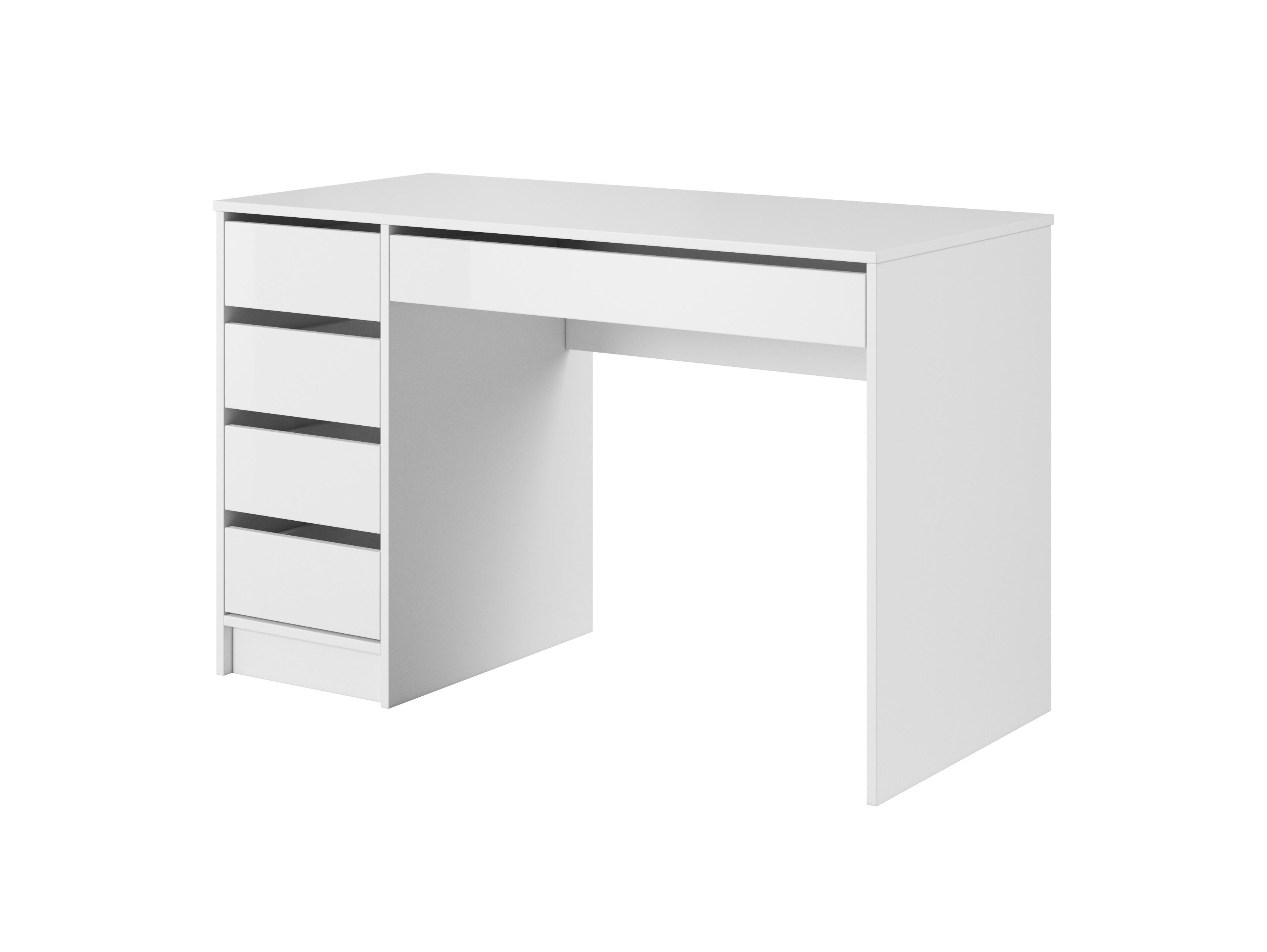 KONSOLENTISCH LIA 120/142,2/55 cm mit Spiegel und Schubladen, Weiß - Weiß, Holzwerkstoff (55/120/142.2cm) - MASSENO