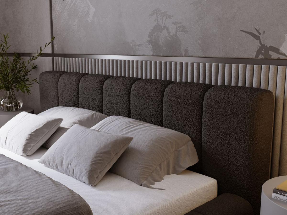 POLSTERBETT Orio 160x200 Schwarz - Schwarz, Textil (160/200cm) - Graingold
