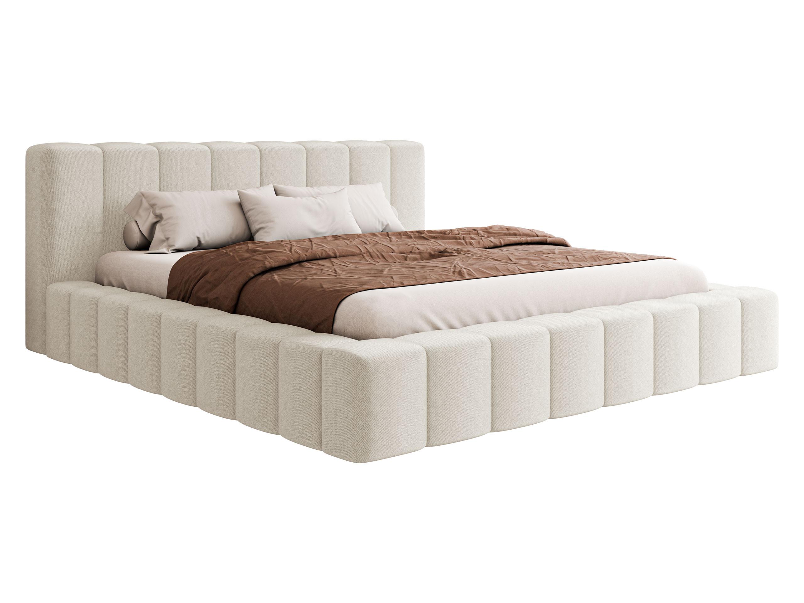POLSTERBETT Makira - Creme, Holz/Holzwerkstoff (160/200cm) - MIRJAN24