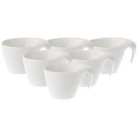 KAFFEETASSEN Flow weiß 200 ml 6er Set - Weiß, Keramik (0.2L) - Villeroy & Boch