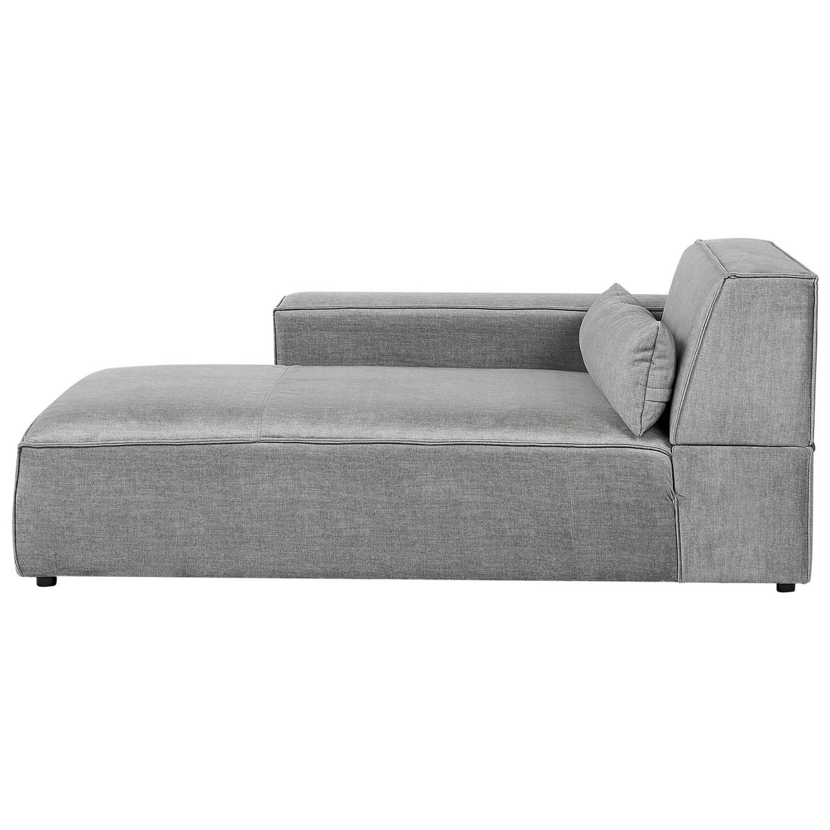 ECKSOFA Modul 4-Sitzer rechtsseitig Grau Stoff Hellnar - Dunkelgrau, Textil (364/176cm) - Beliani