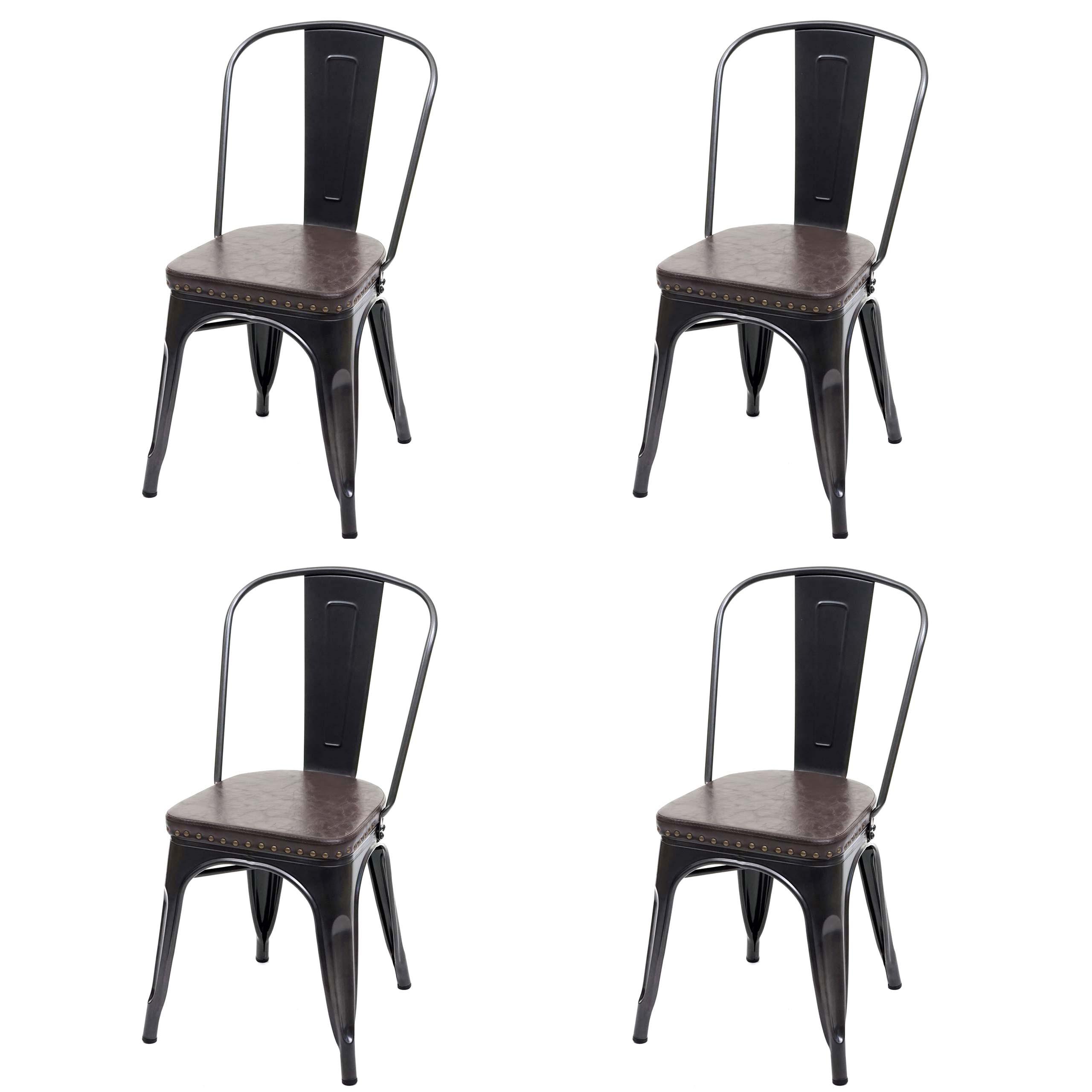 ESSZIMMERSTUHL H10E Braun 4er-Set - Braun, Metall (44/85/49cm) - MCW
