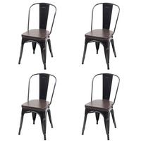 ESSZIMMERSTUHL H10E Braun 4er-Set - Braun, Metall (44/85/49cm) - MCW