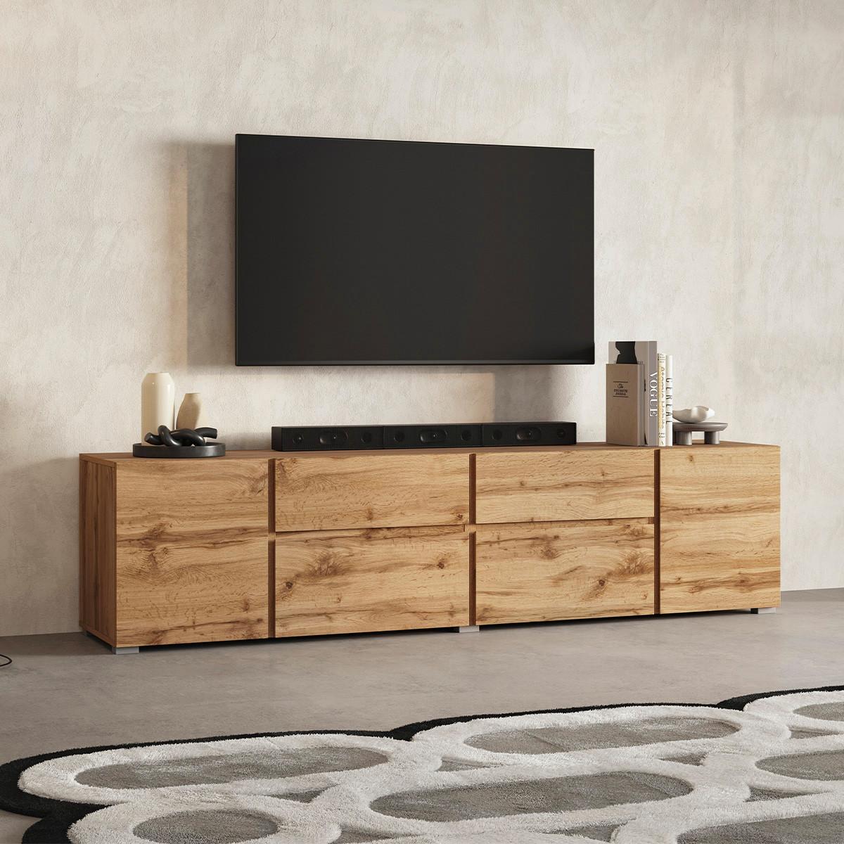 TV-MÖBEL Maxis Holz - Braun, Holzwerkstoff (195/48/40cm) - Petits-meubles