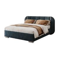 BETT AMARA SILVER 180x200 gepolstert mit Stauraum und Lattenrost, Royal Velvet 233 - Blau, Textil (180/200cm) - Lookway