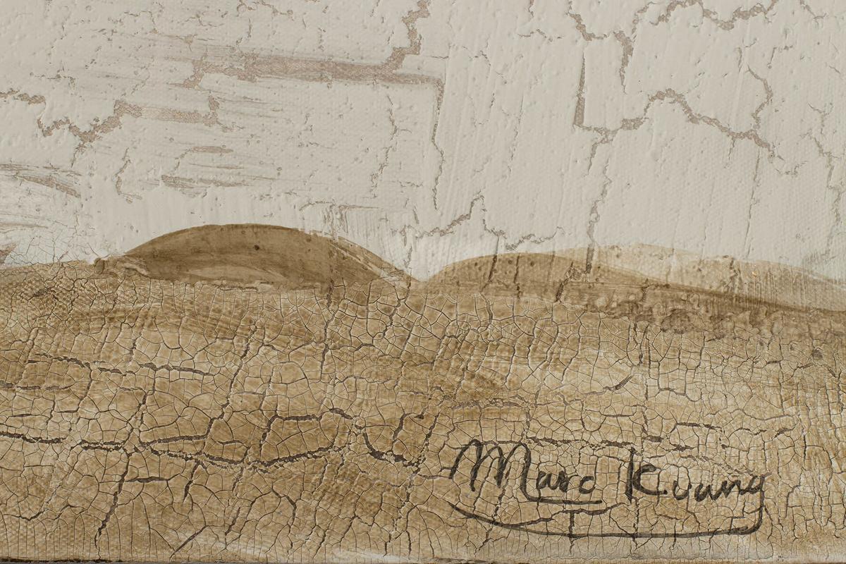 ÖLGEMÄLDE 120/60 cm - Goldfarben/Weiß, Holz/Textil (120/60cm) - KUNSTLOFT
