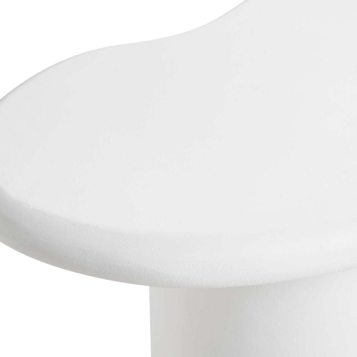BEISTELLTISCH 43/58 cm Cremeweiß Arsoli - Weiß, Keramik (43/58/50cm) - Beliani