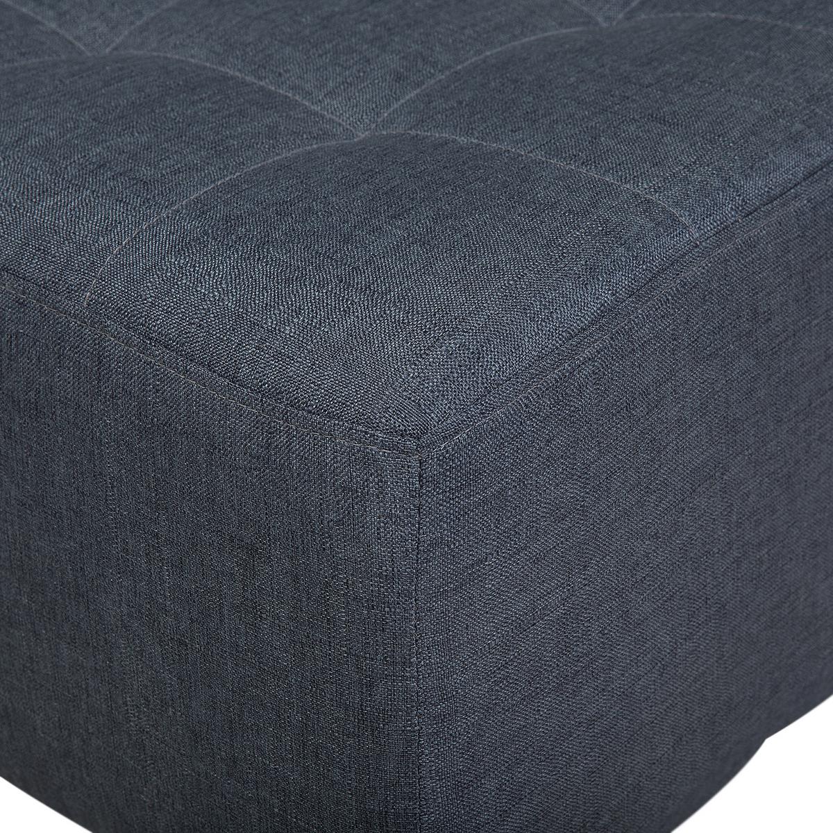 OTTOMANE Aberdeen 80/80/36 cm - Grau, Kunststoff/Textil (80/36/80cm) - Beliani