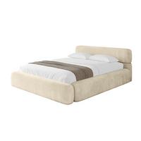 POLSTERBETT mit Bettkasten und Lattenrost, Bett mit Matratze H3/H4 - ENORA-V1 180x200 Beige - Ecru, Holzwerkstoff/Textil (180/200cm) - ALTDECOR