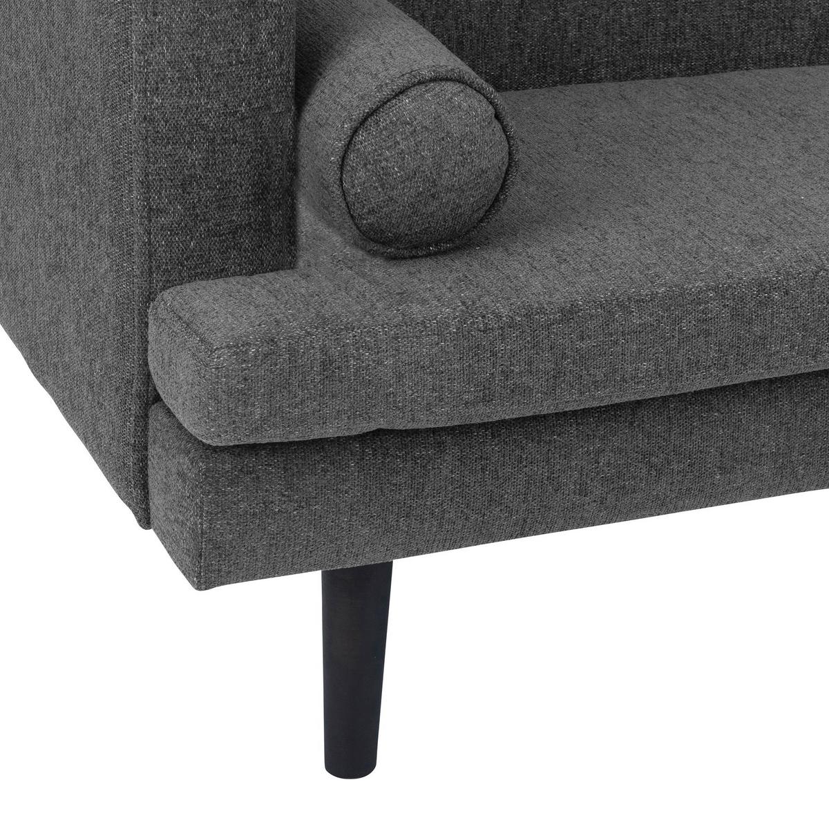 KINDERSOFA 2-Sitzer Keavy Flachgewebe anthrazit - Anthrazit, Kunststoff (102/57/34cm) - 58aufmkessel