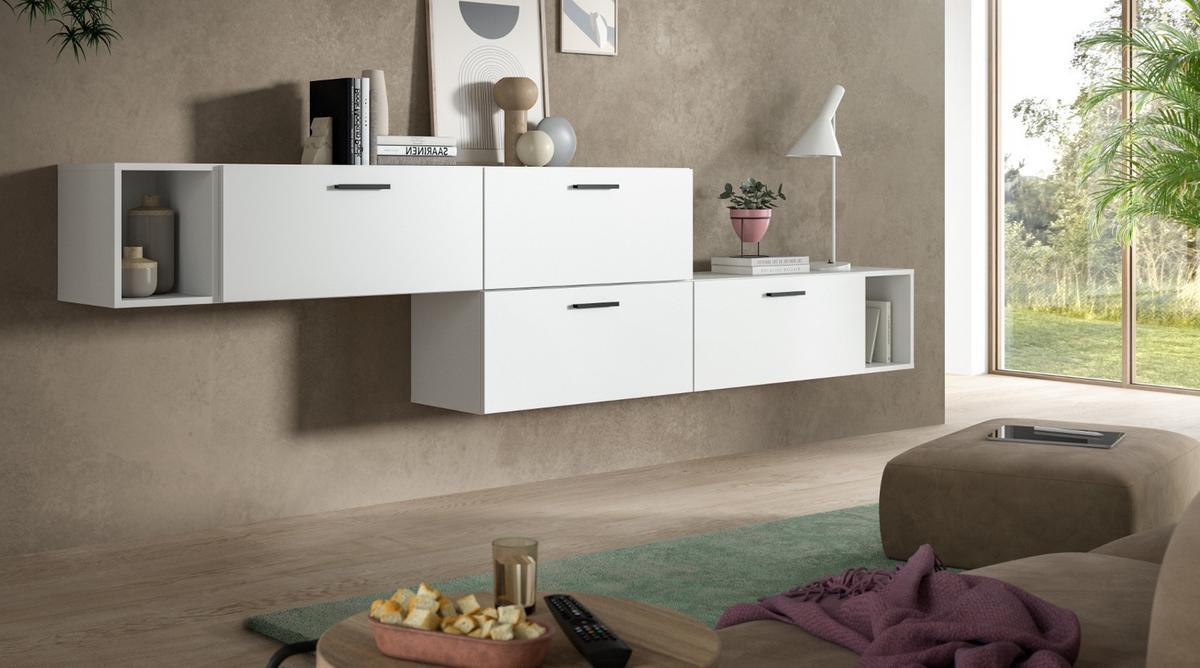 SIDEBOARD weiß 277 cm, Kommode mit Soft-Close - Schwarz/Weiß, Holzwerkstoff/Kunststoff (277/65/34cm) - Inn.Furn