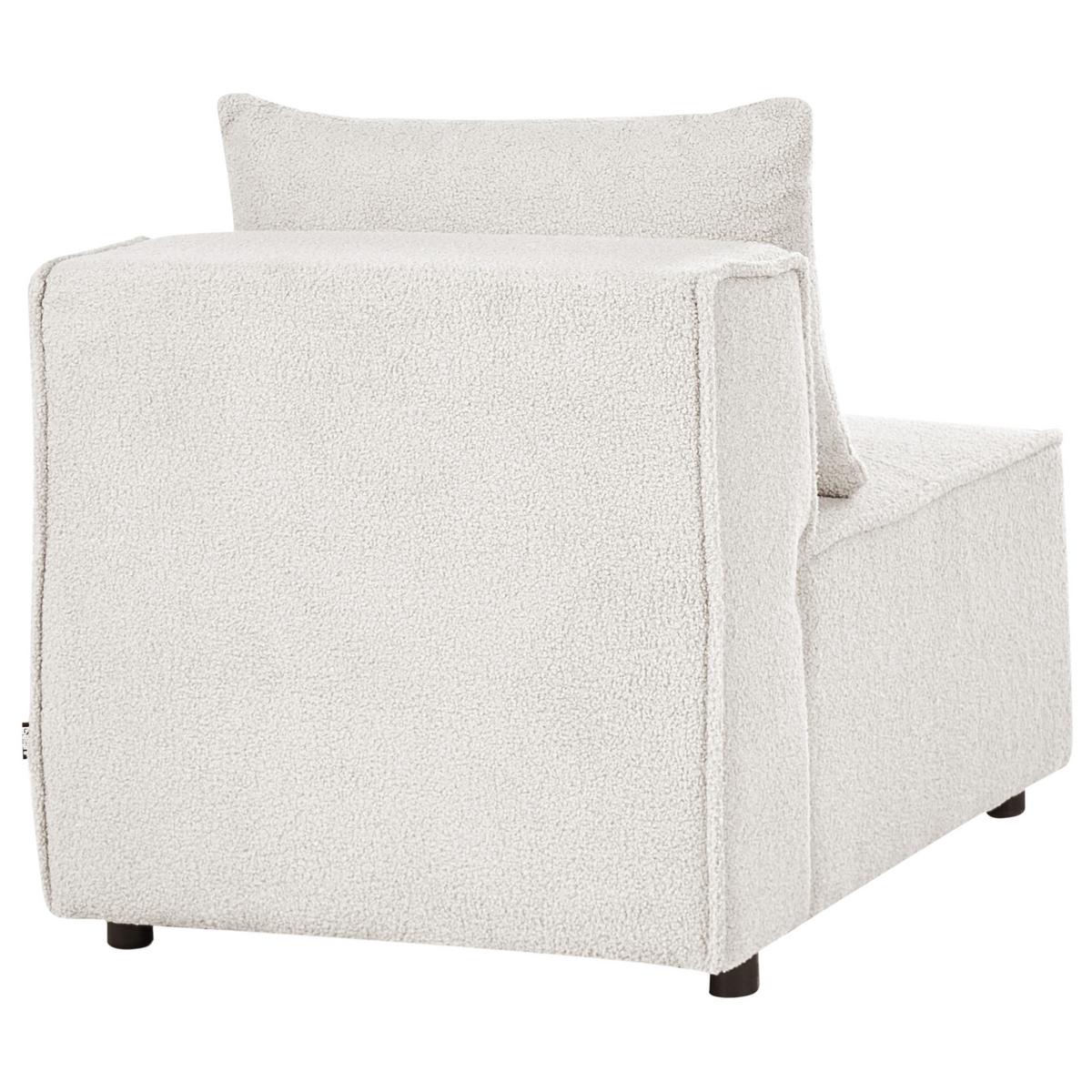 SESSELMODUL Bouclé Cremeweiß Axebo - Creme, Textil (70/93/94cm) - Beliani