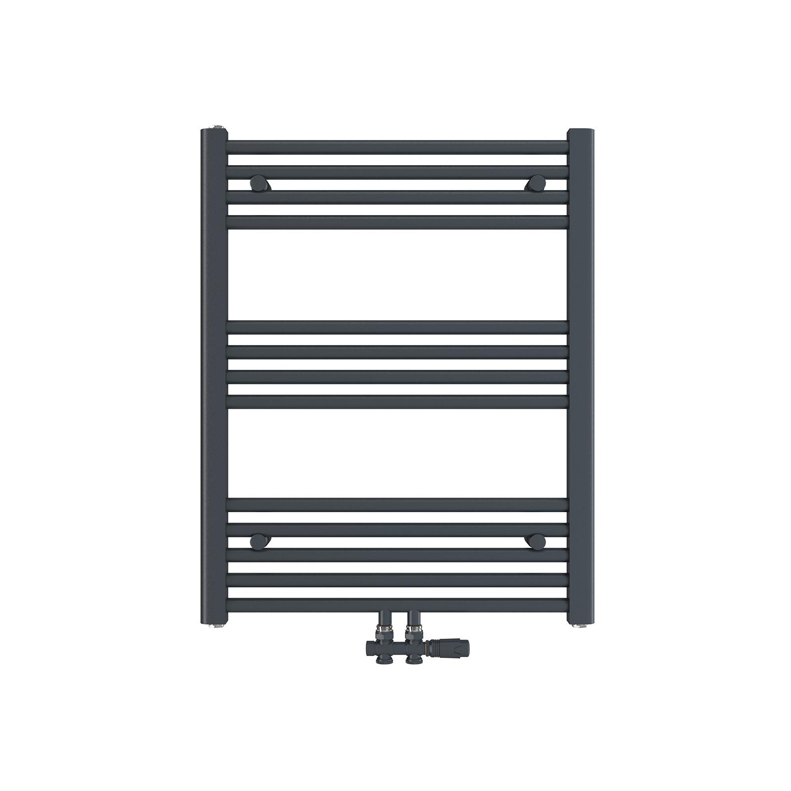 HEIZKÖRPER wasserführender Handtuchheizkörper Anthrazit 75/60/3 cm - Anthrazit, Metall (60/75/3cm) - EMKE