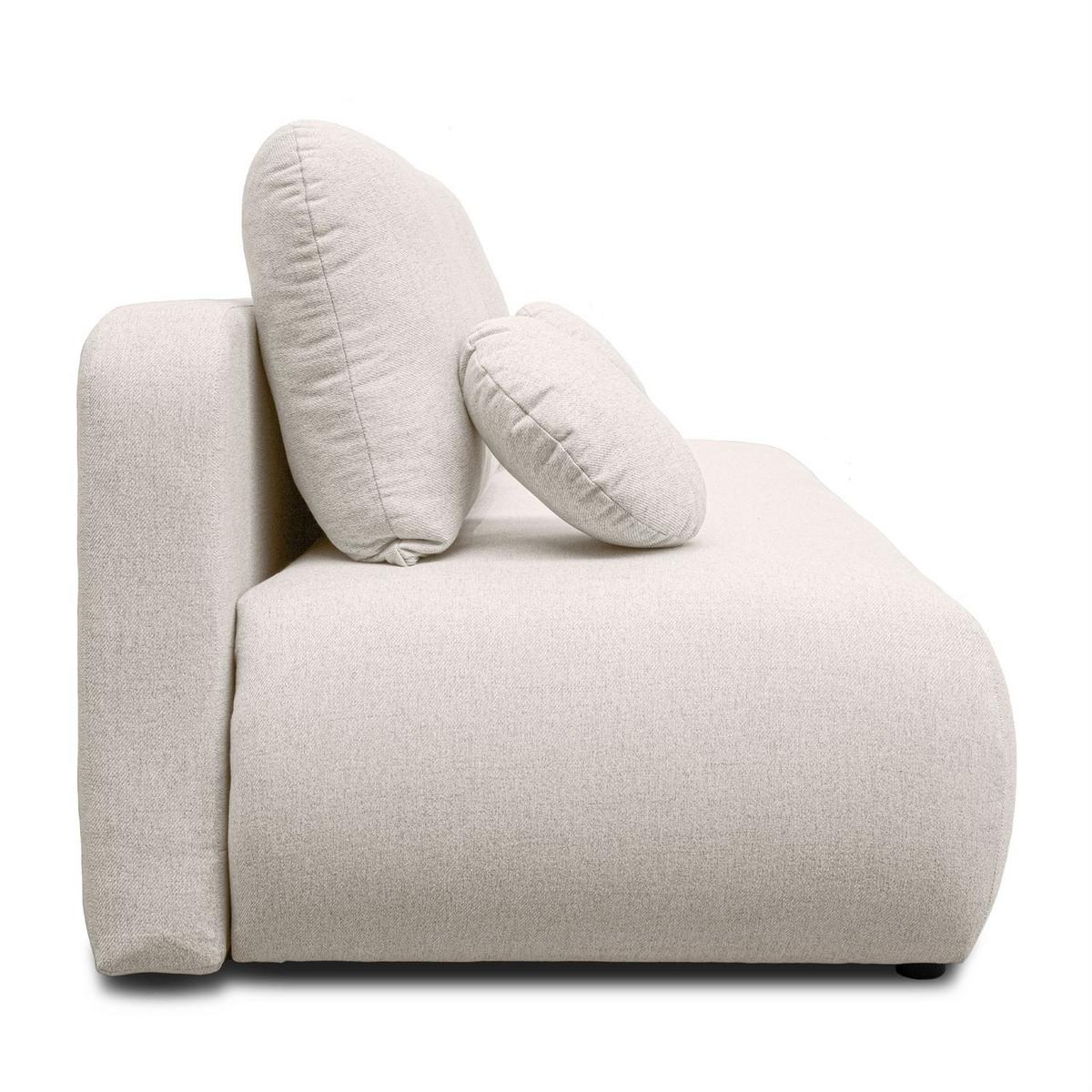 SCHLAFSOFA CLAIRE, zweisitzig, mit Schlaffunktion, Neve 03 - Creme, Textil (208/90/95cm) - Lookway
