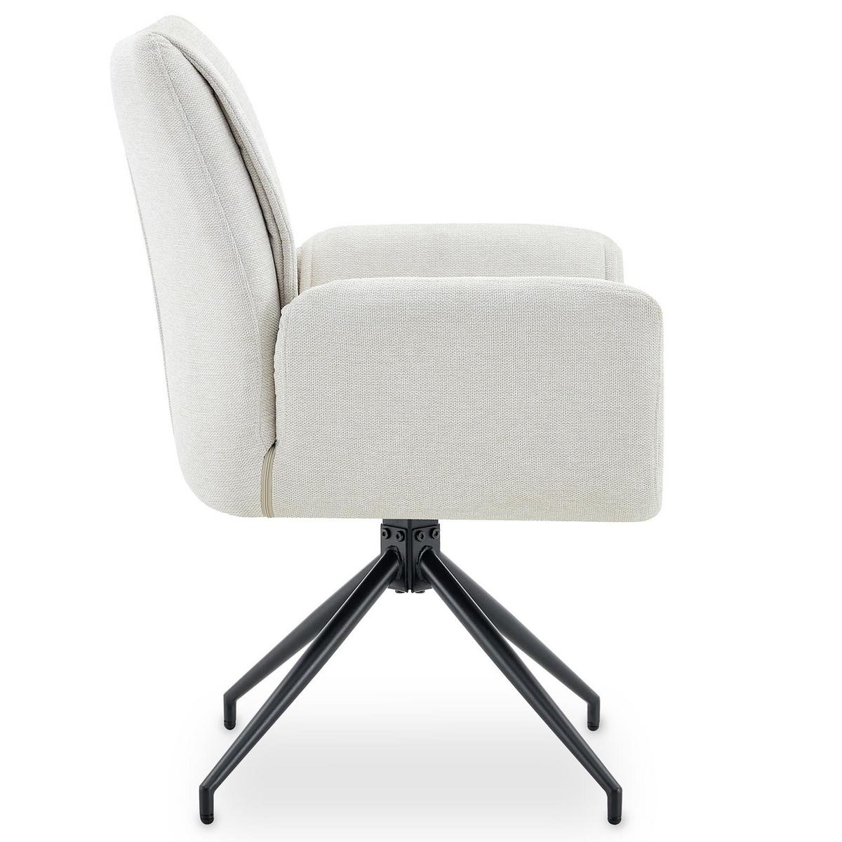 ESSZIMMERSTÜHLE LIRA 2er-Set cremeweiß - Creme, Textil (65/88/64cm) - IDIMEX