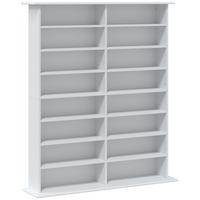 MEDIENREGAL Spanplatte Weiß - Weiß, Holzwerkstoff (24/126.3/106.5cm) - HOMCOM