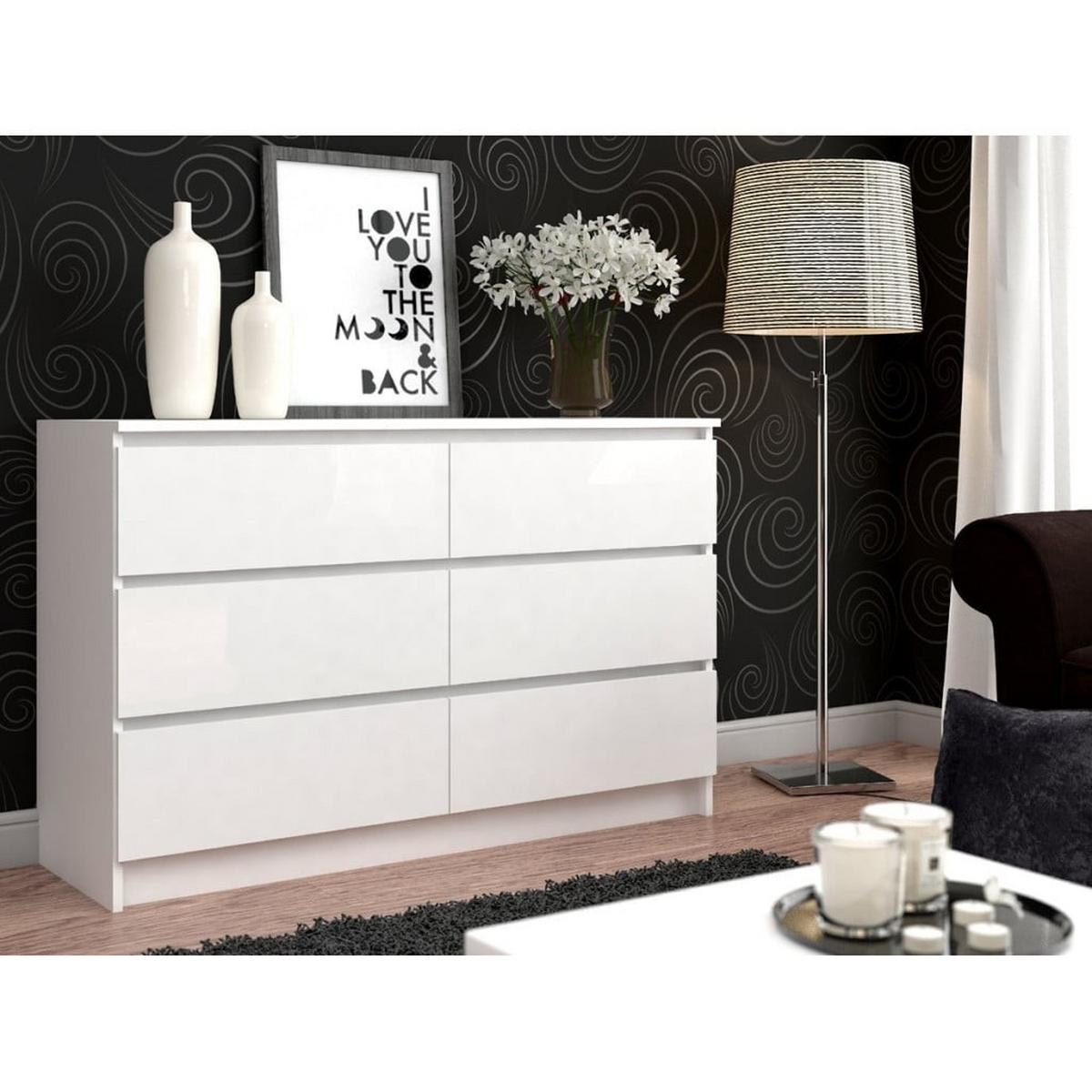 KOMMODE Weiß 77/138/40 - Weiß, Holzwerkstoff (138/77/40cm) - RAUMHIRSCH FURNITURE