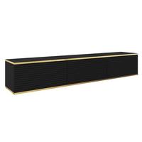 LOWBOARD VENEZIA 175/30/32 cm, Schwarz - Schwarz, Holzwerkstoff (175/30/32cm) - MASSENO