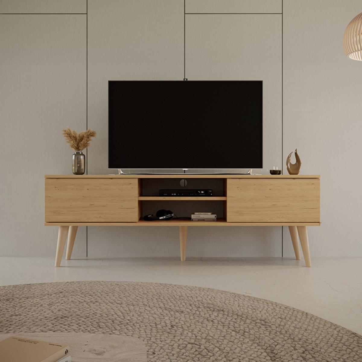 TV-MÖBEL Toronto Holz - Braun, Holzwerkstoff (160/55/35cm) - Petits-meubles