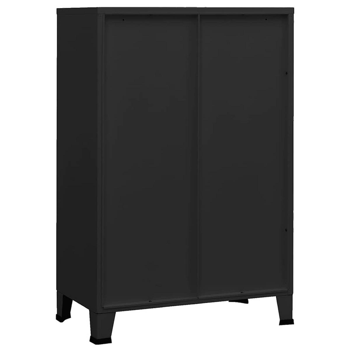 KOMMODE Blake 75/40/115 cm - Schwarz, Metall (75/115/40cm) - Nettlife