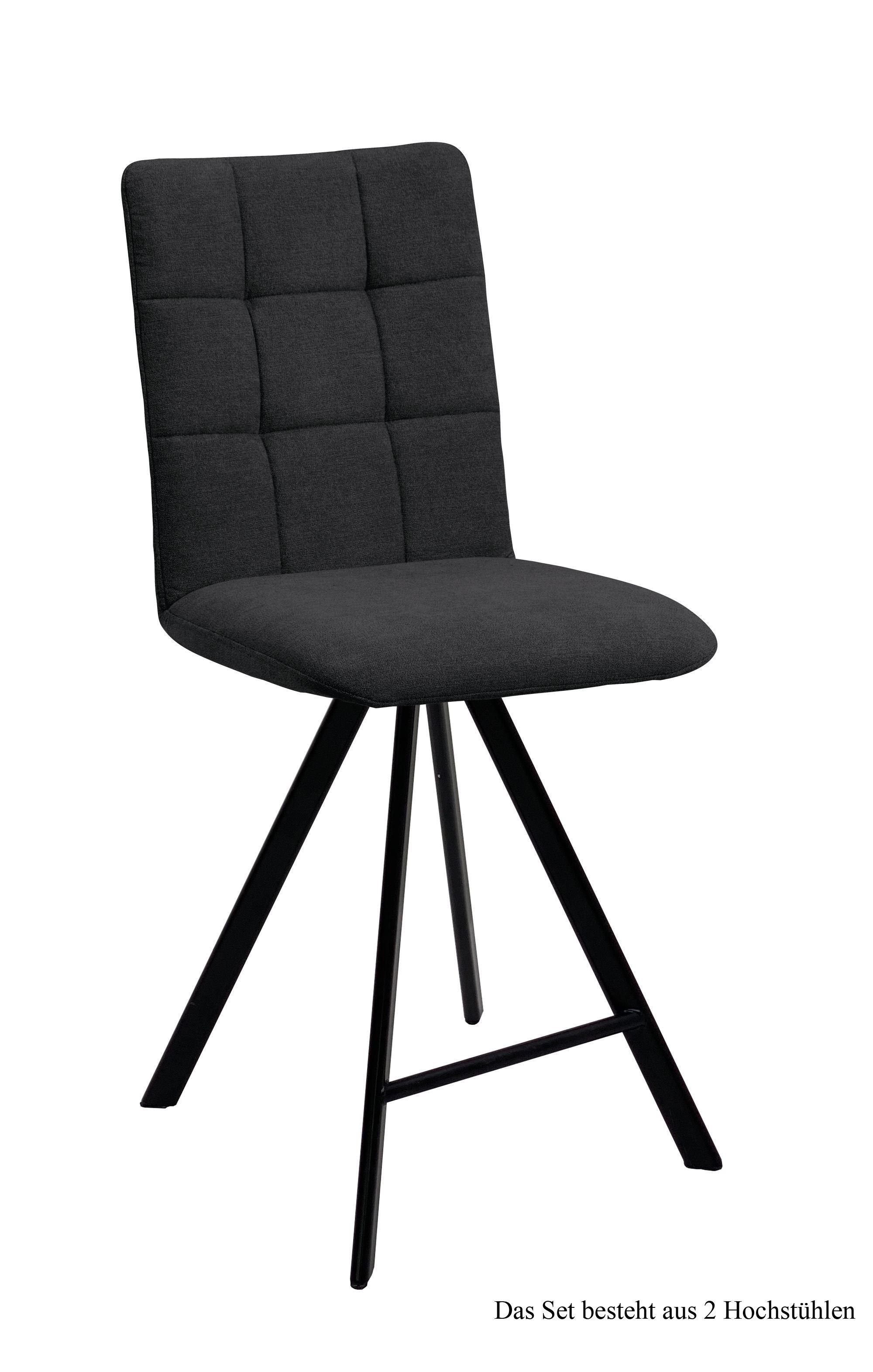 THEKENSTUHL drehbar (2er-Set) Destiny 47x108x60 Schwarz/Anthrazit - Anthrazit/Schwarz, Kunststoff (60/108/47cm) - 58aufmkessel