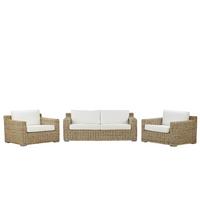 LOUNGE-SET 4-Sitzer natürlich Ardea - Naturfarben, Naturmaterialien - Beliani