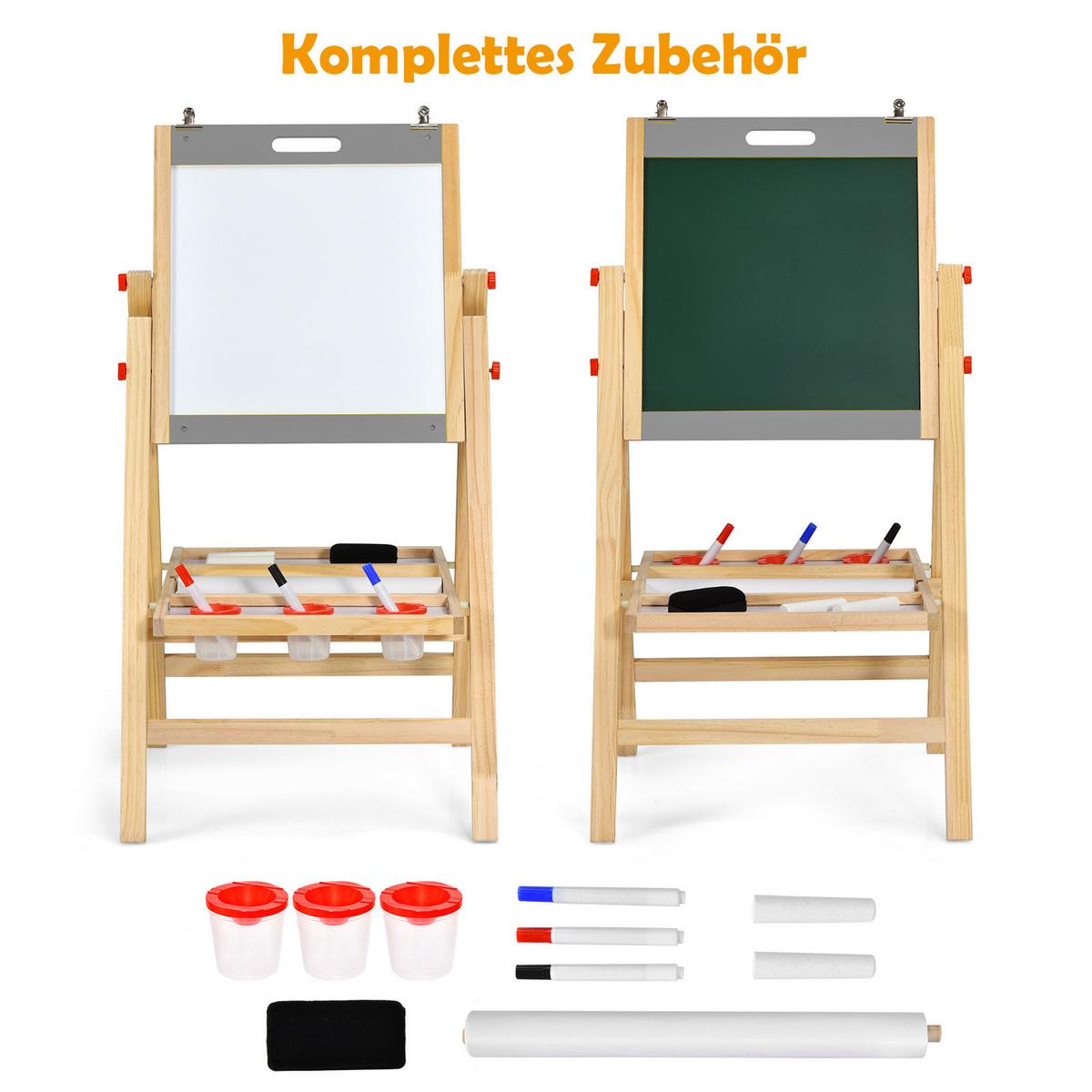 KINDERSTAFFELEI Grau - Grau, Holz (53.5/104/50.5cm) - COSTWAY