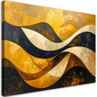 LEINWANDBILD 3D und geometrisch 100x70cm - Gelb, Textil (100/70cm) - Feeby