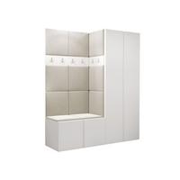 GARDEROBEN-SET Orion III - Beige/Weiß, Holzwerkstoff/Kunststoff (158/186/46cm) - MIRJAN24