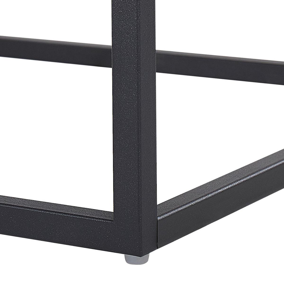 NACHTTISCH Betonoptik rechteckig 41/55 cm Cairo - Schwarz/Grau, Holzwerkstoff (55/39/41cm) - Beliani