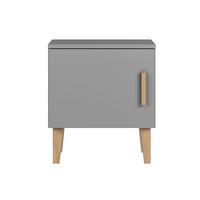 NACHTTISCH Kubi Grau - Grau, Holzwerkstoff (50/34/56cm) - Petits-meubles