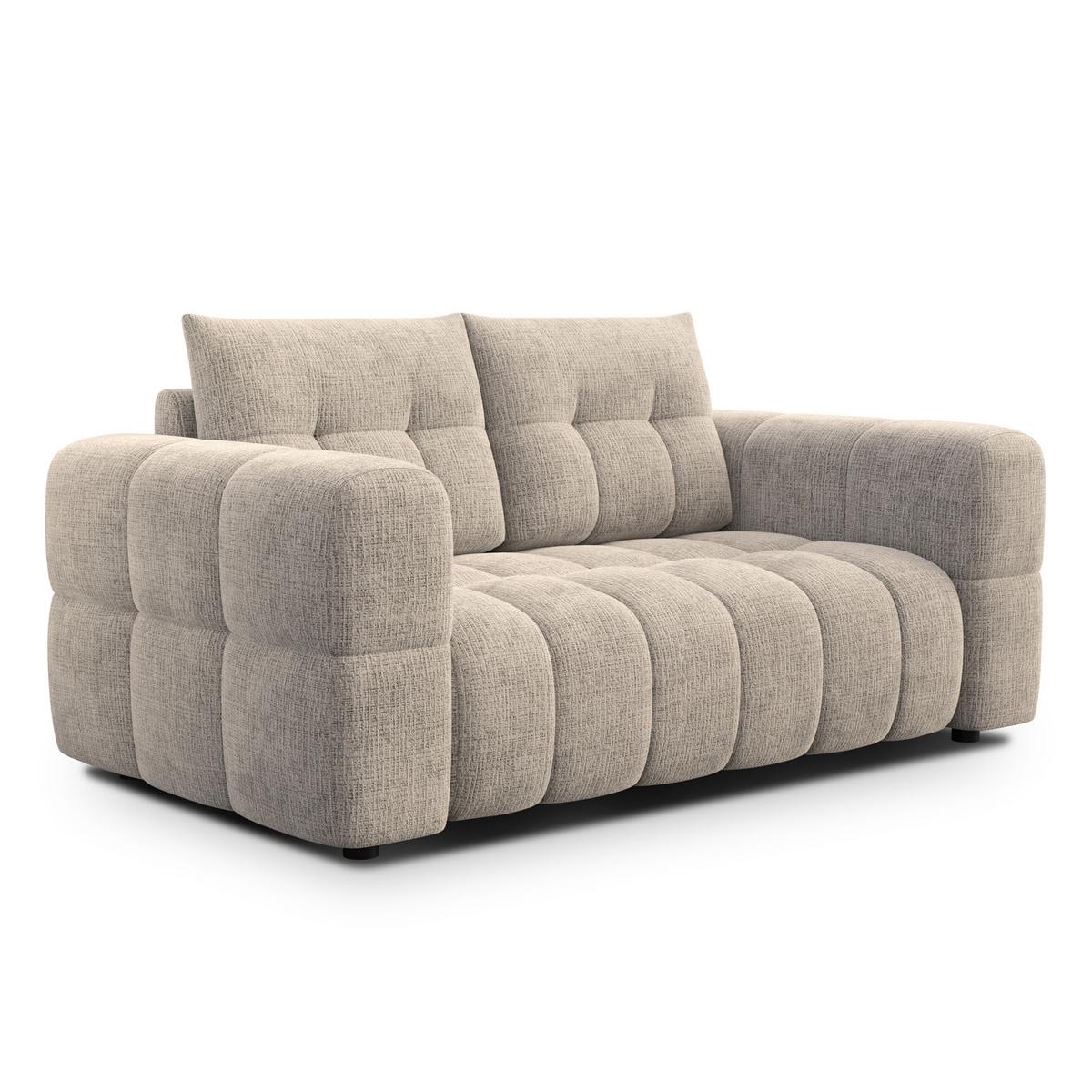 SOFA CLOUDI 2-Sitzer, beige - Beige/Schwarz, Holz/Textil (181/89/104cm) - Wozimo
