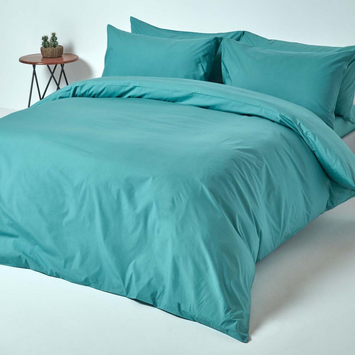 BETTLAKEN ohne Gummizug, Ägyptische Baumwolle, Fadendichte 200 - Grün, Textil (230/255cm) - Homescapes