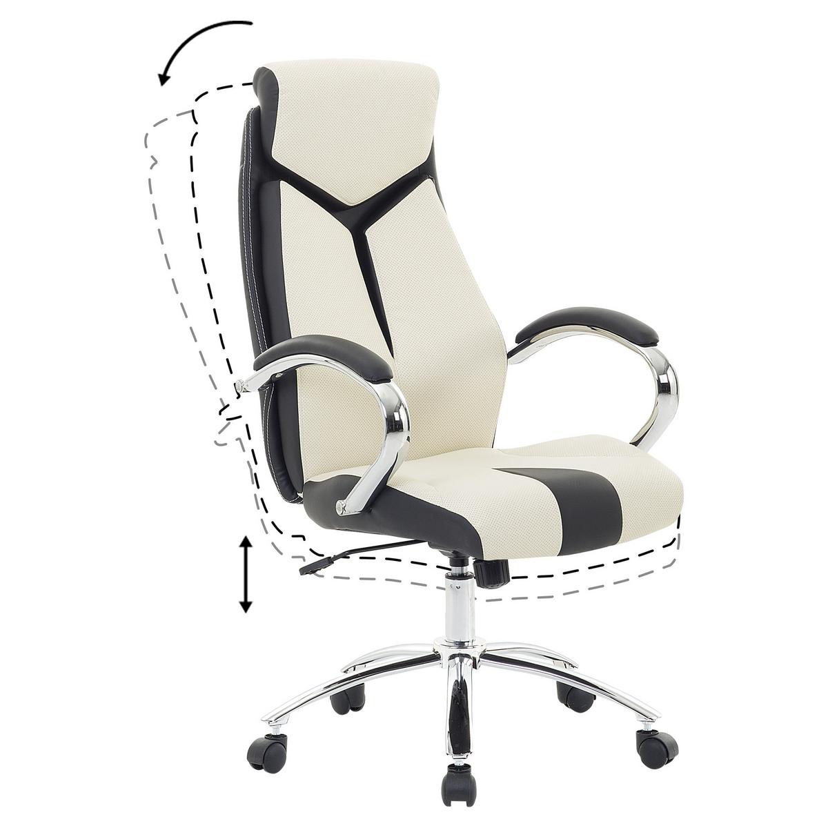 BÜROSTUHL Polyester Beige Formula - Beige, Kunststoff/Textil (63/115/72cm) - Beliani