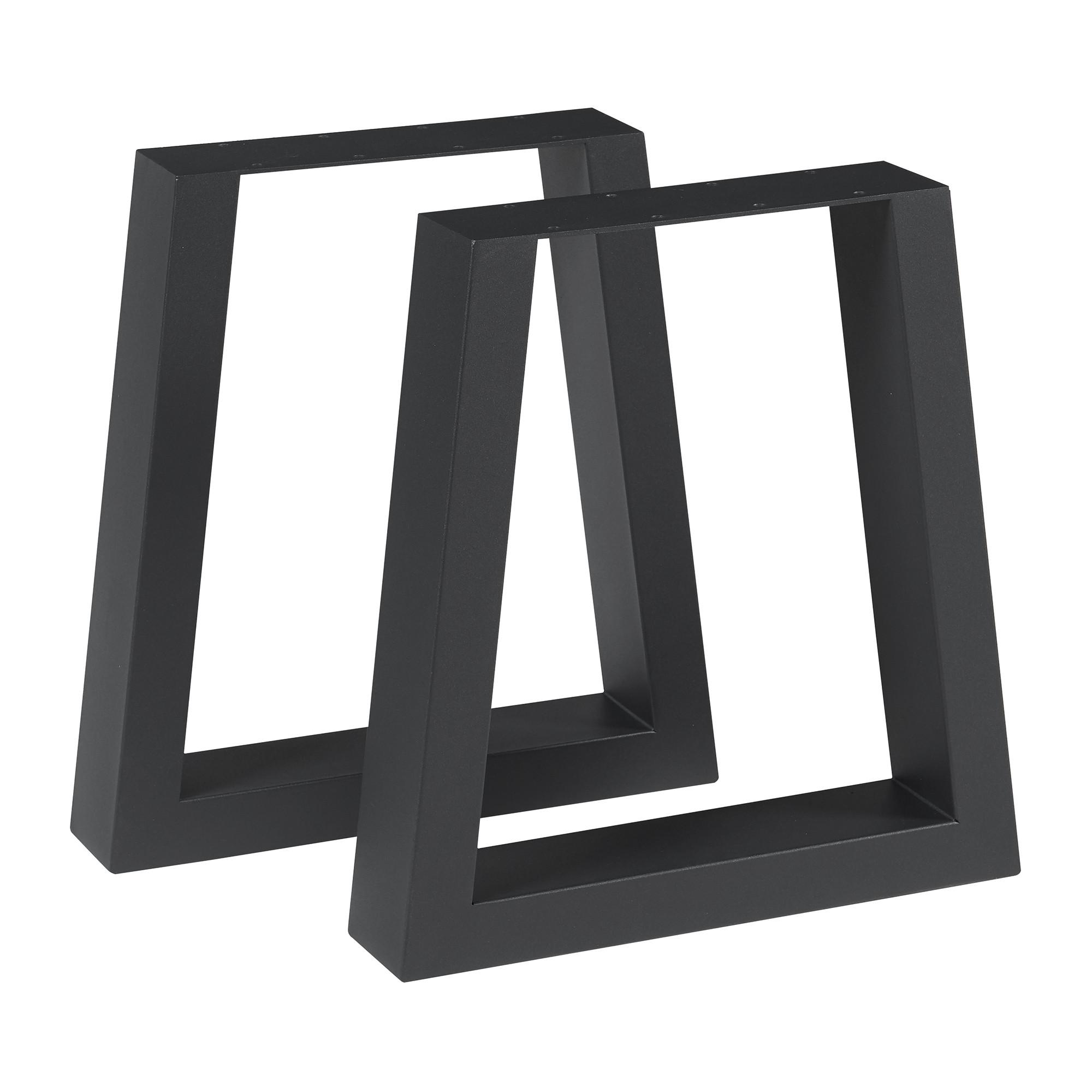 TISCHGESTELL-SET 2 TLG. Marstal - Schwarz, Metall (40/42/8cm) - [en.casa]