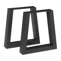 TISCHGESTELL-SET 2 TLG. Marstal - Schwarz, Metall (40/42/8cm) - [en.casa]