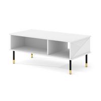COUCHTISCH Weiß, Gold 110/45/55 - Weiß, Holzwerkstoff (55/110/45cm) - RAUMHIRSCH FURNITURE