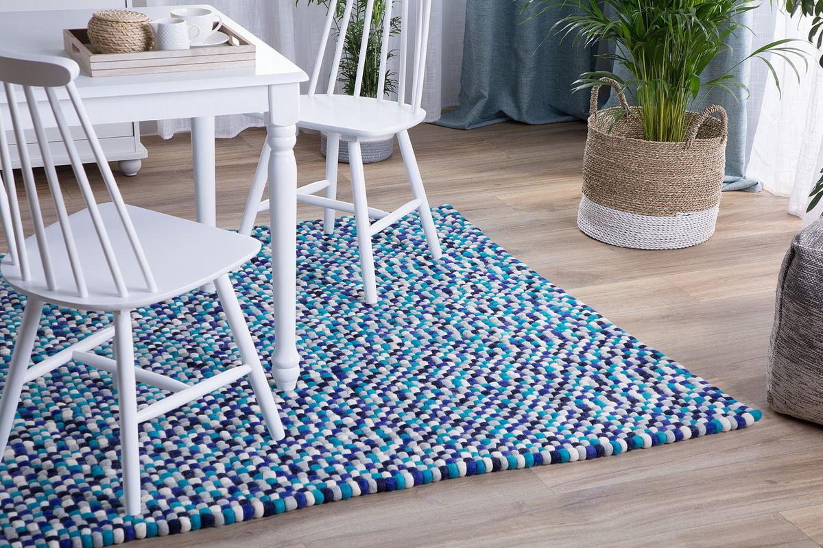 FILZKUGELTEPPICH Amdo 230/160 cm - Multicolor, Textil (160/230cm) - Beliani
