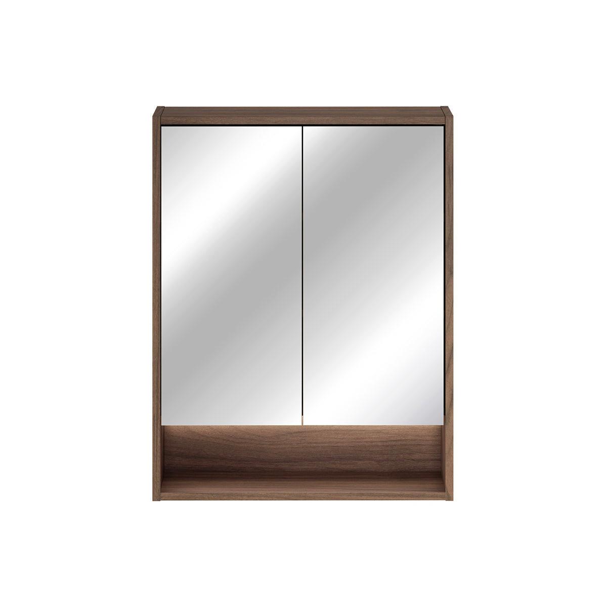 BADMÖBEL 120cm 2er-Set Dunkles Holz - Braun, Holzwerkstoff (120/52.2/46cm) - Petits-meubles