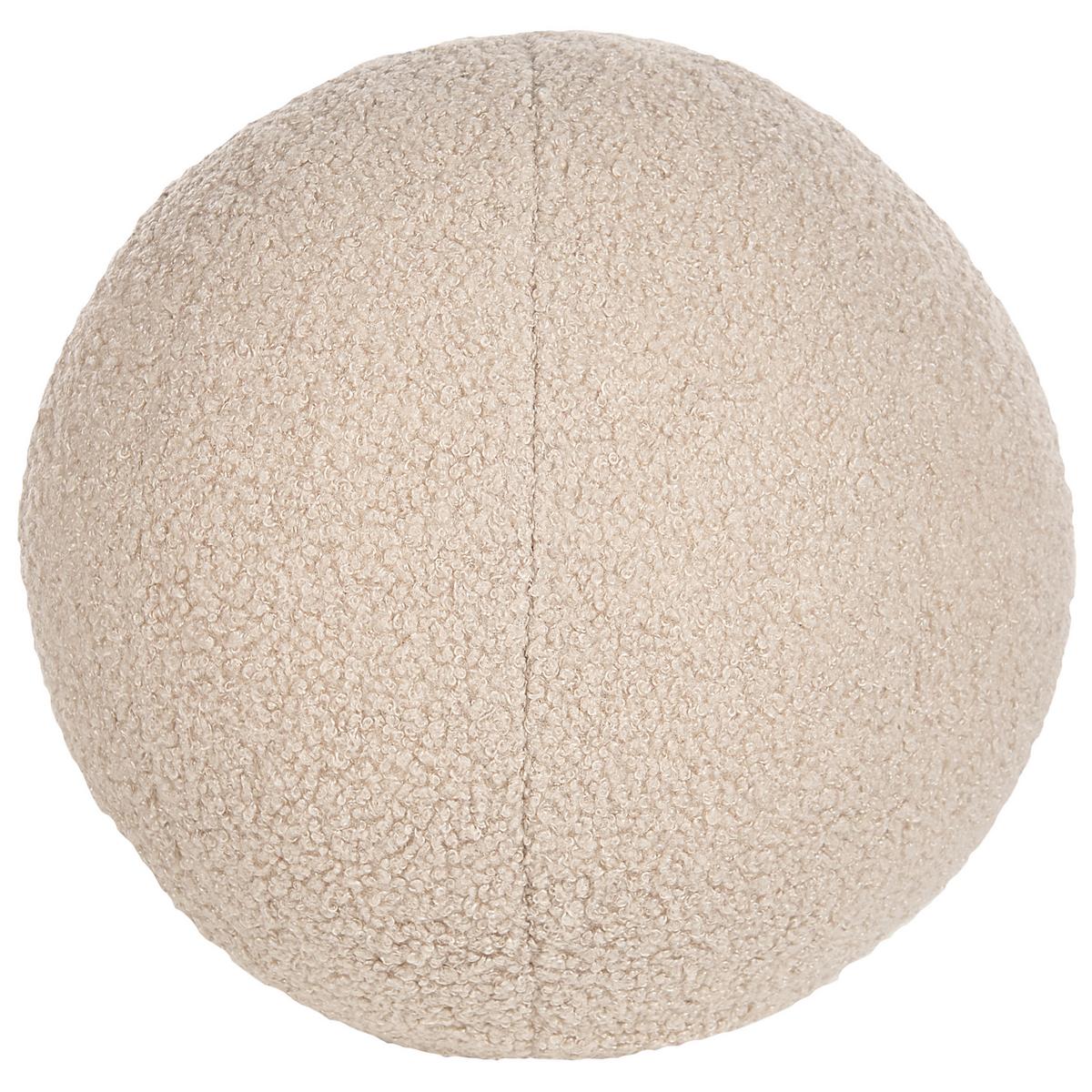 3-SITZER-SOFA Bouclé beige Leiren - Beige, Textil (224/73/83cm) - Beliani