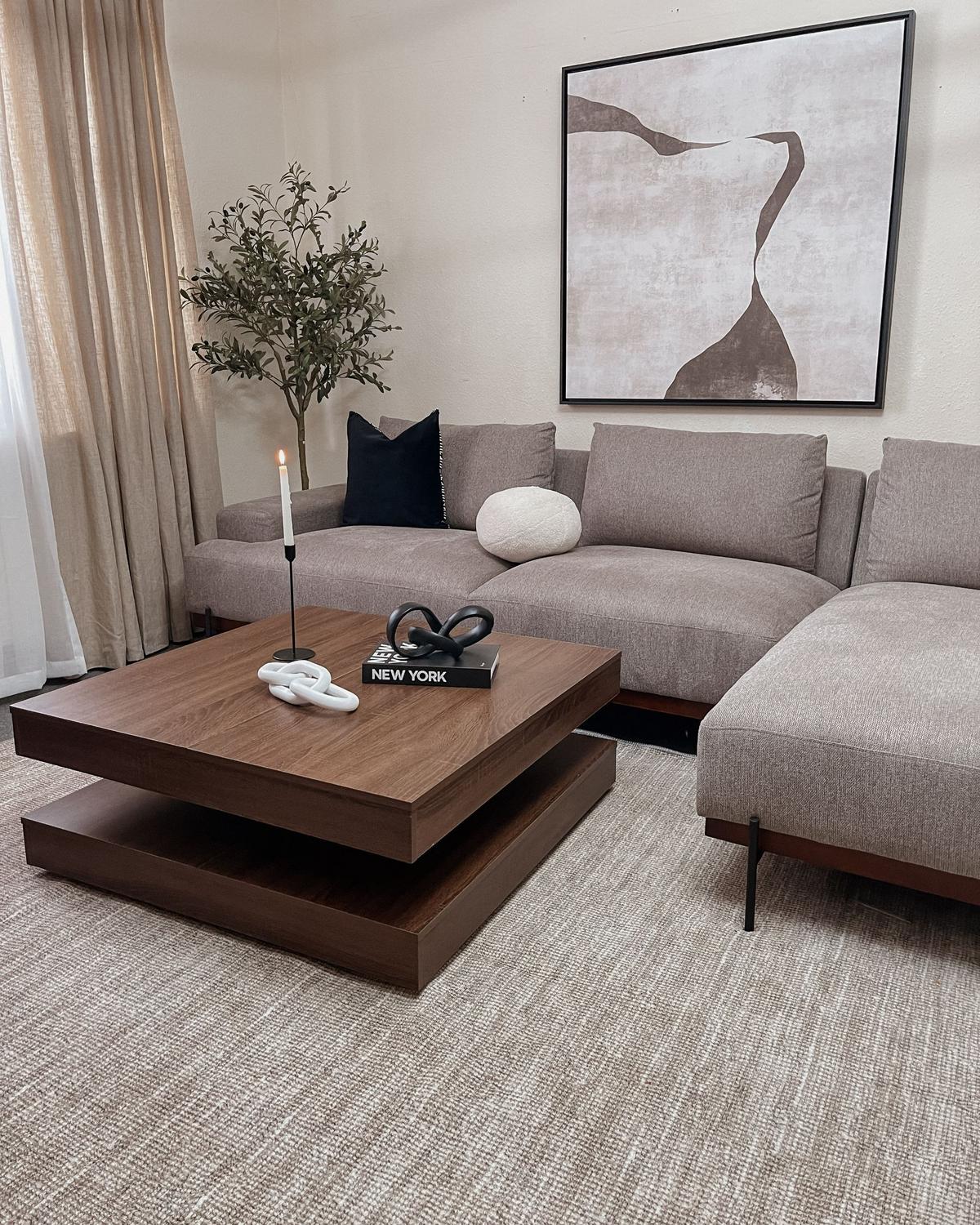 3-SITZER-ECKSOFA hellbraun rechtsseitig Mariferd - Hellbraun/Dunkelbraun, Textil (316/146cm) - Beliani