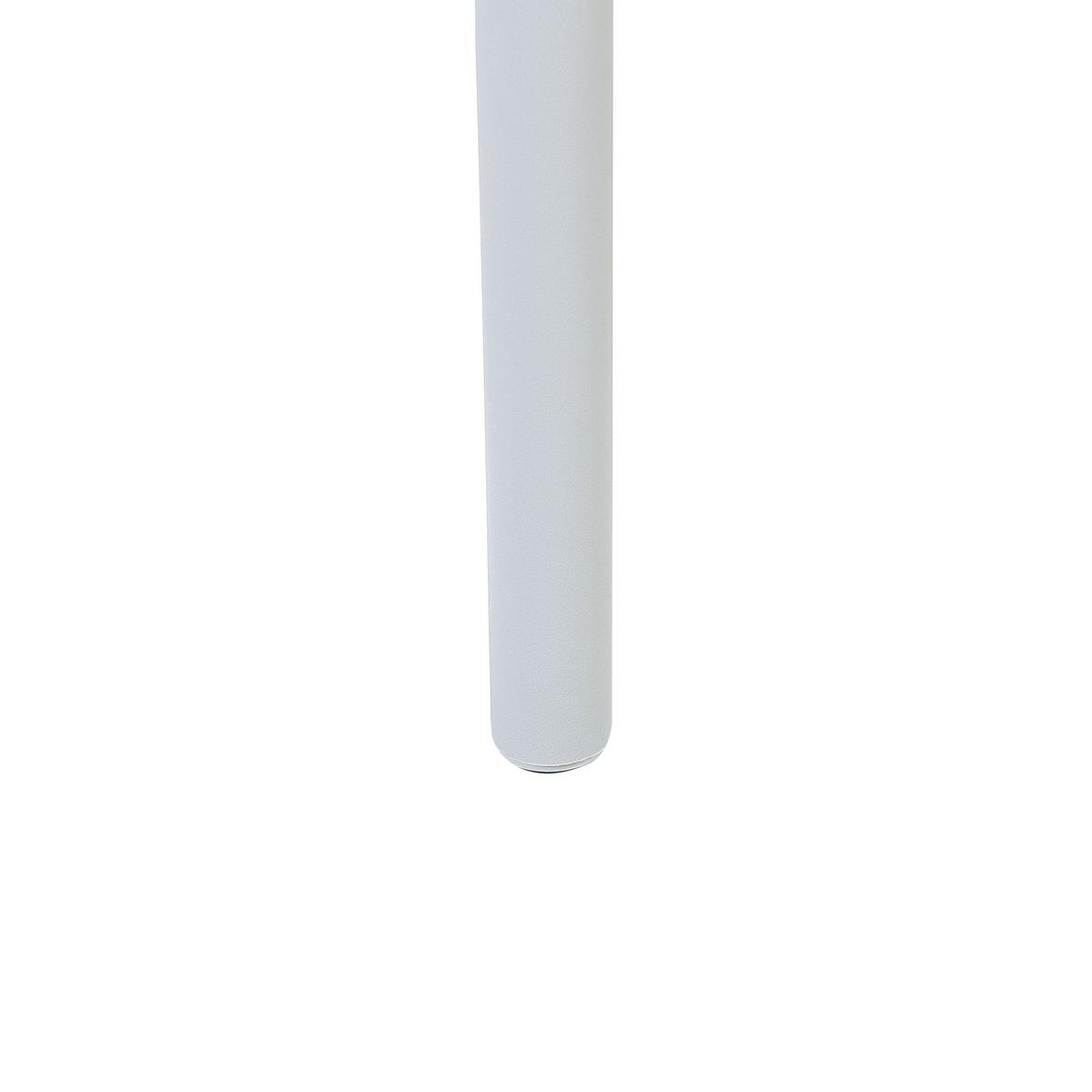 GARTENSTUHL 4er-Set Kunststoff hellgrau Pesaro - Grau, Kunststoff (58/84/45cm) - Beliani