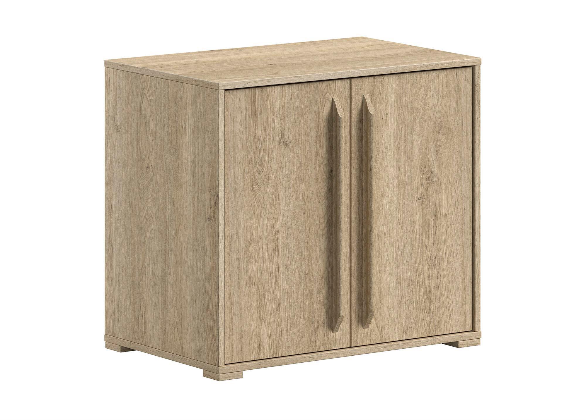KOMMODE Keelia Eiche Melamin 2 Türen Stauraum - Eichefarben, Kunststoff (68/62/43cm) - 58aufmkessel