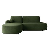 ECKSOFA Loridu O, Seite: Links - Dunkelgrün/Schwarz, Holz/Kunststoff (274/174cm) - MIRJAN24