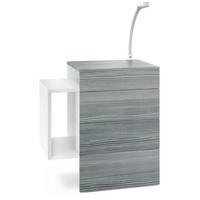 NACHTTISCH Queens Front in Avola-Anthrazit - Anthrazit, Holzwerkstoff (60/63/36cm) - Vladon