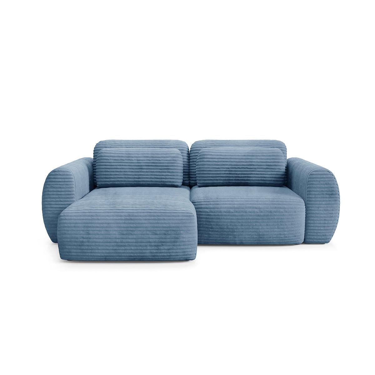 ECKSOFA Camilla 3 Sitzplätze Hellblau - Blau, Holz (270/165cm) - Petits-meubles