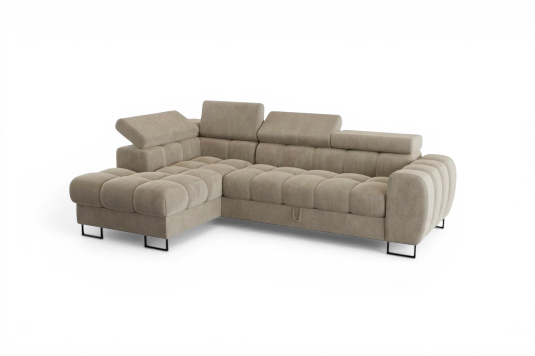 ECKSOFA Bastien Mit Schlaffunktion - Beige, Holzwerkstoff/Textil (170/260cm) - Fun Möbel