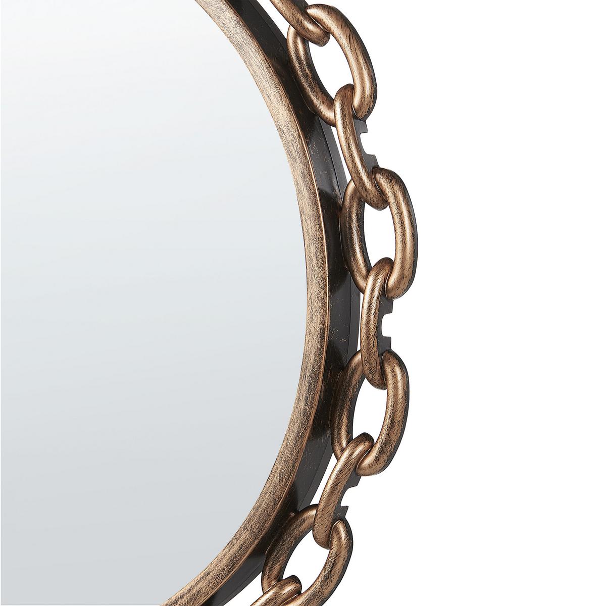 WANDSPIEGEL gold rund 46 cm Yebra - Goldfarben, Kunststoff (46/46/4cm) - Beliani