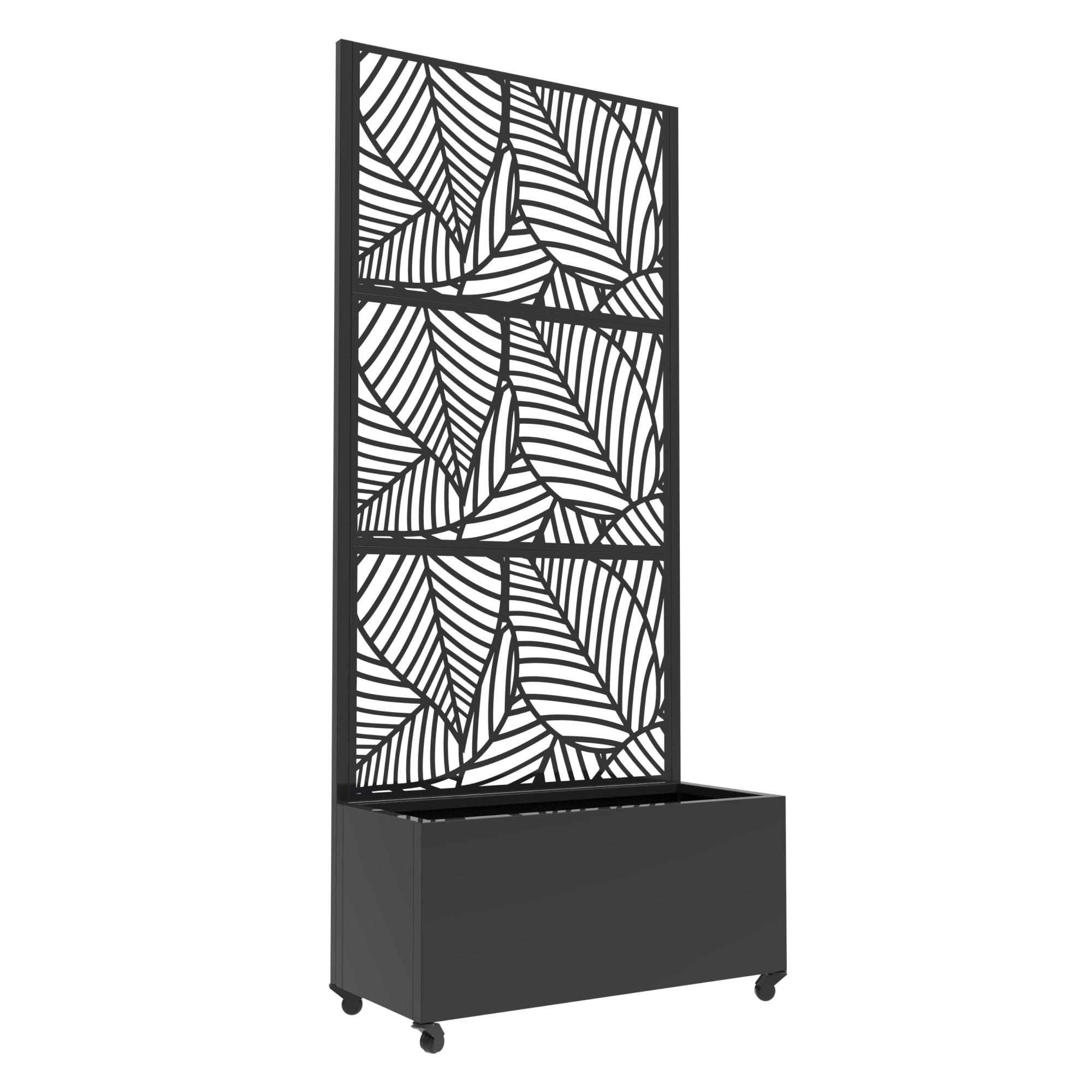 BLUMENKASTEN Surnskoki - Anthrazit, Metall (82/190/38cm) - casa.pro